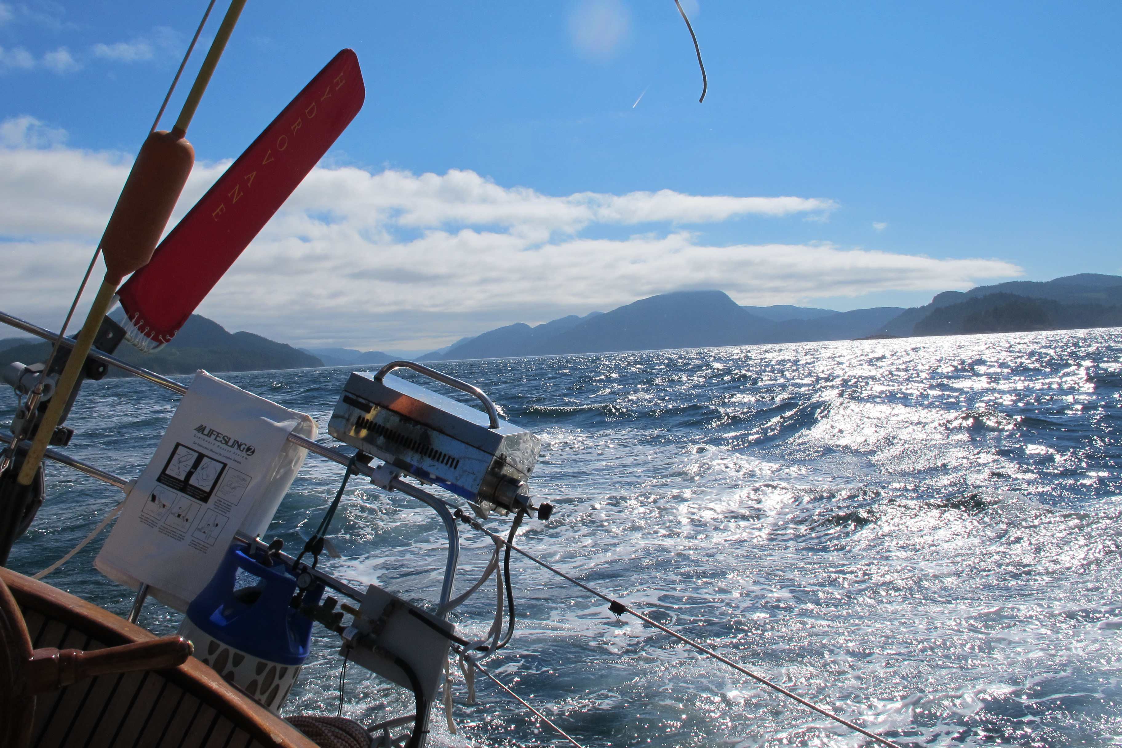 Real sailing up fearsome Johnstone Strait