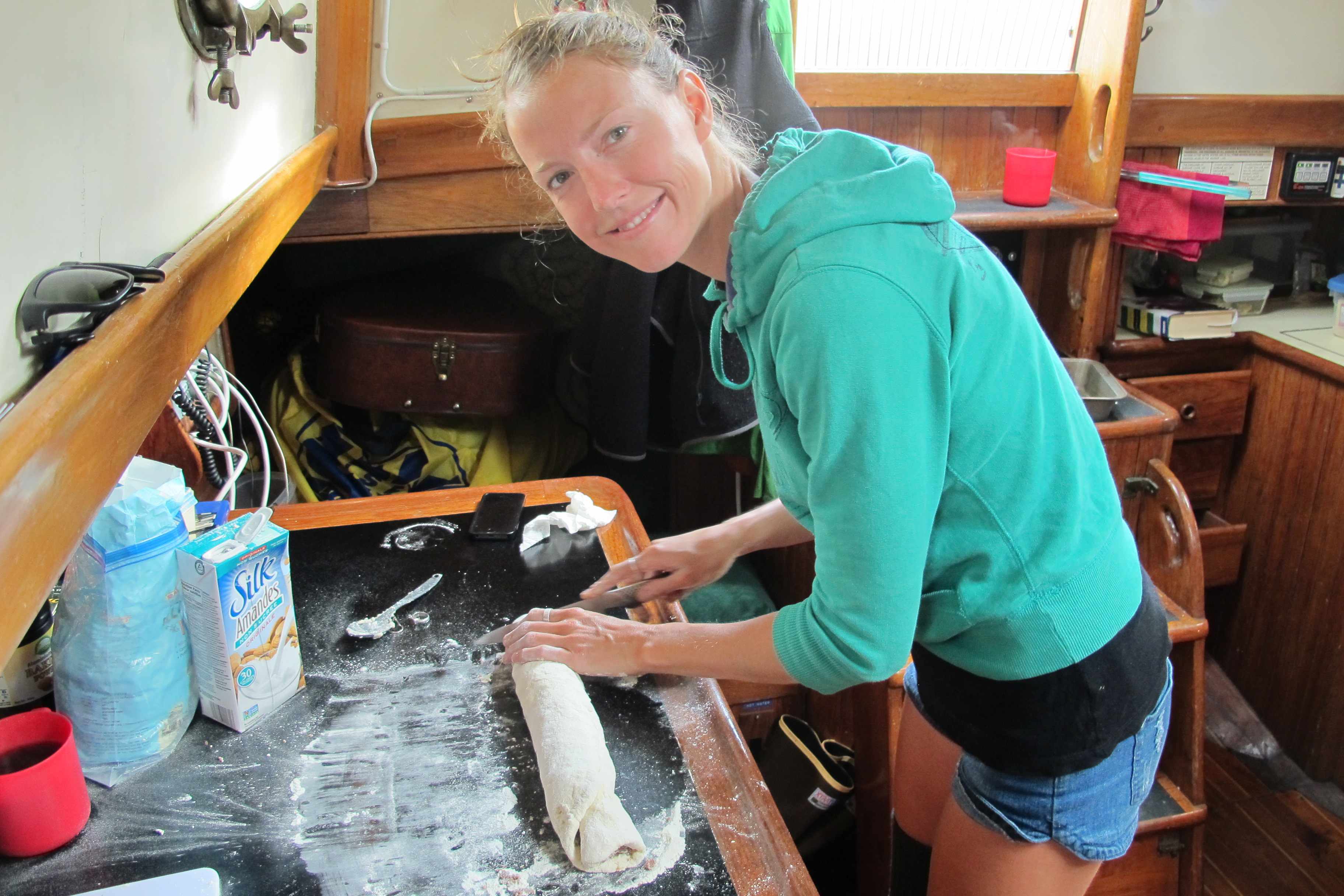 Saxony making her famous cinnamon rolls!