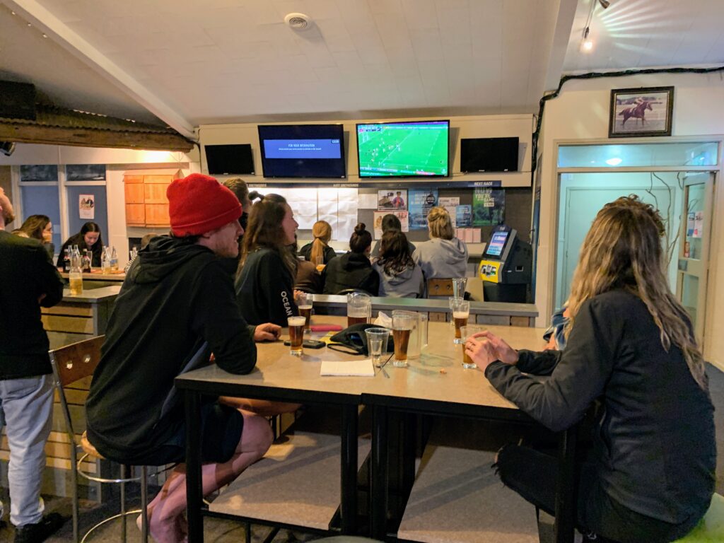 Watching an All Blacks game at local pub